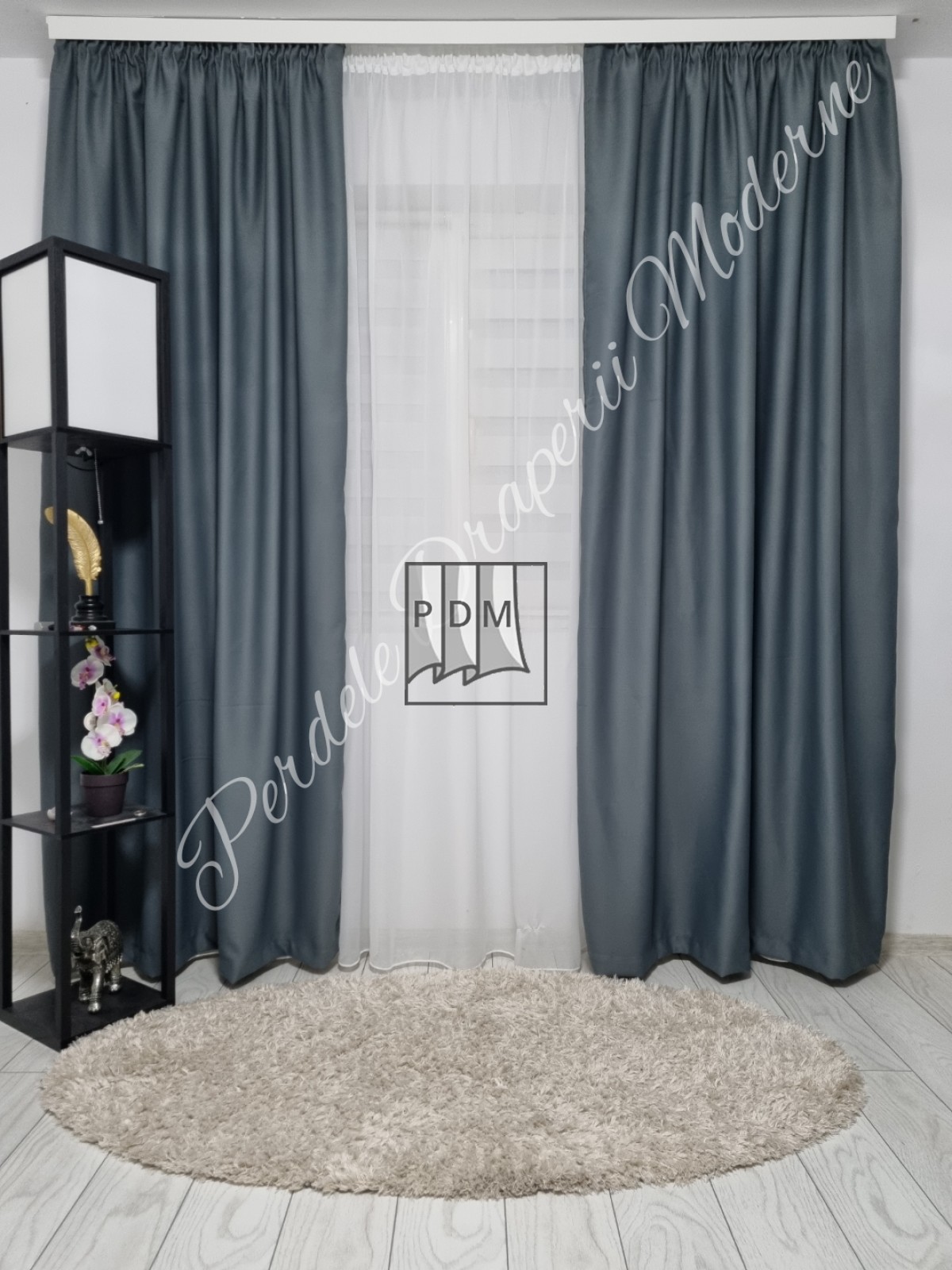 poze Draperie saten blackout,gri