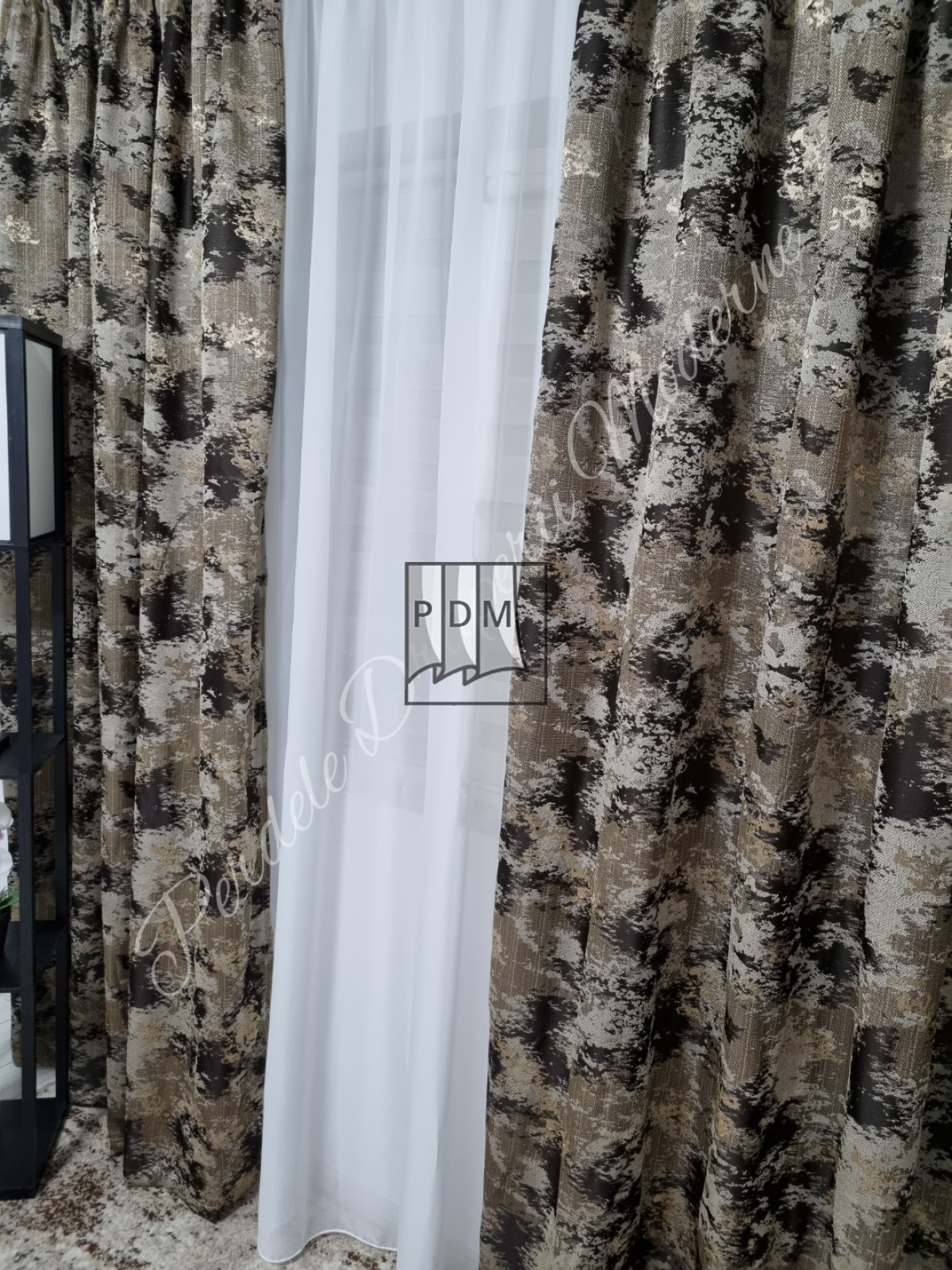 Draperie saten,degrade maro/auriu imagine 3     