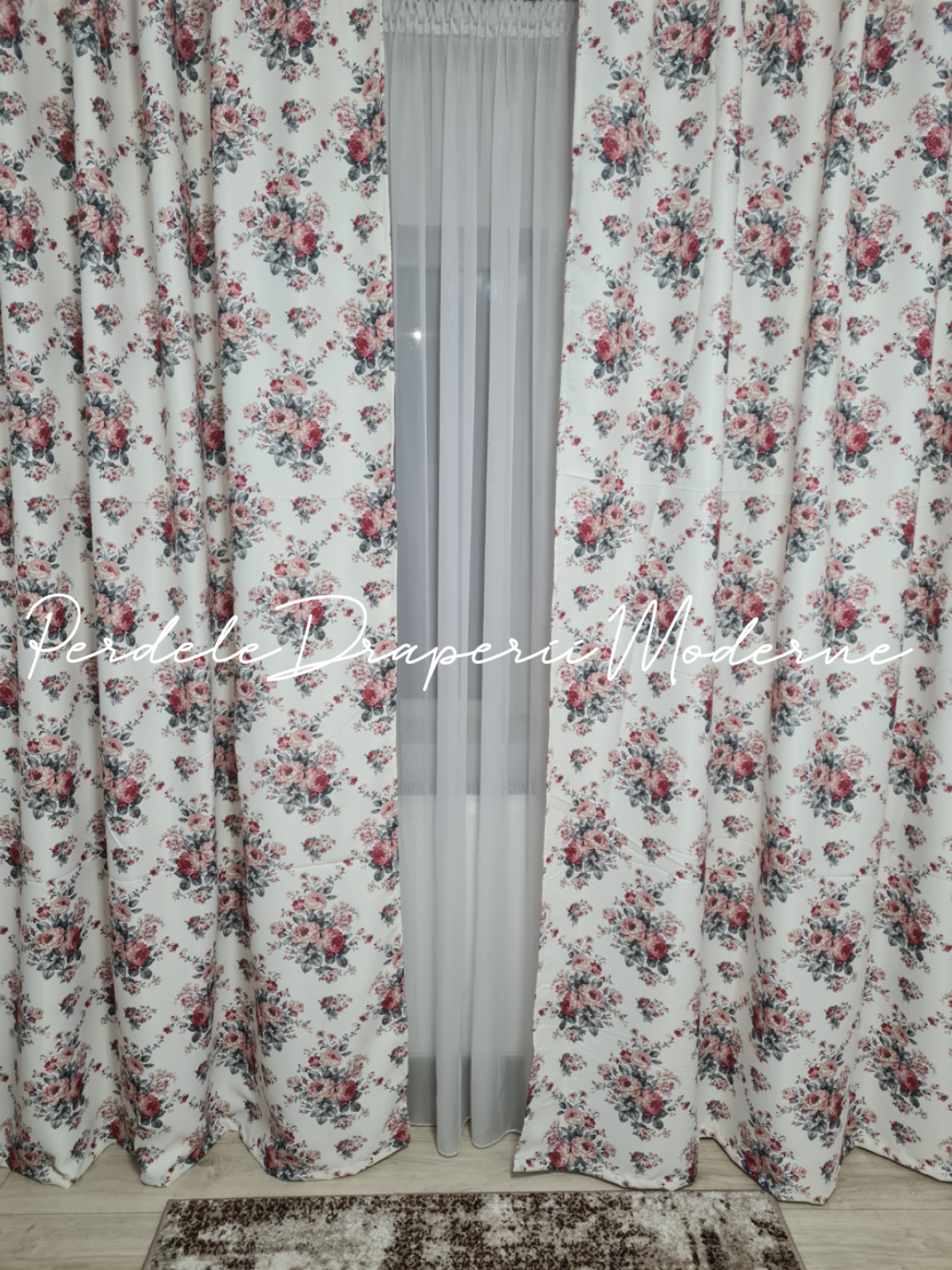poze Draperie saten,imprimeu floral