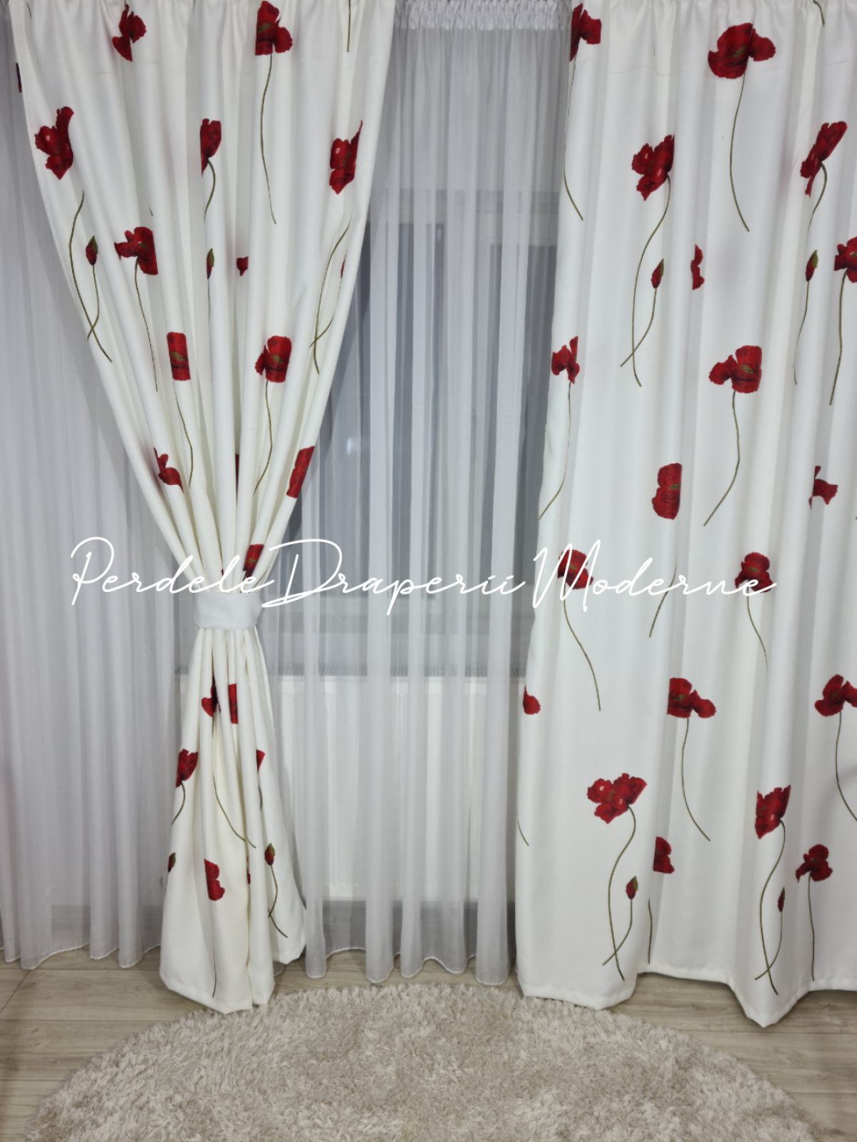 Draperie saten,ivoire imagine 3     
