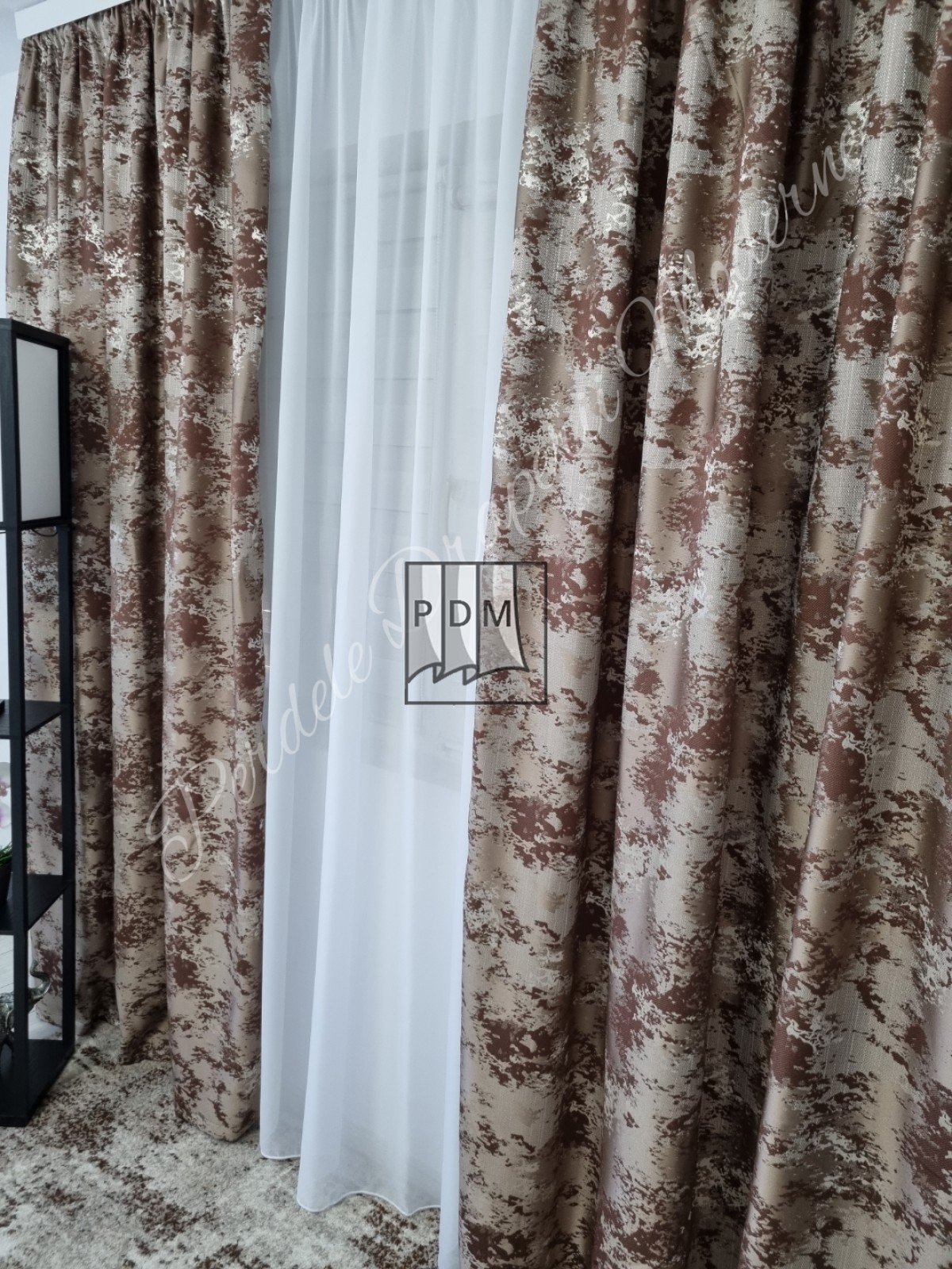 Draperie saten,maro degrade imagine 3     
