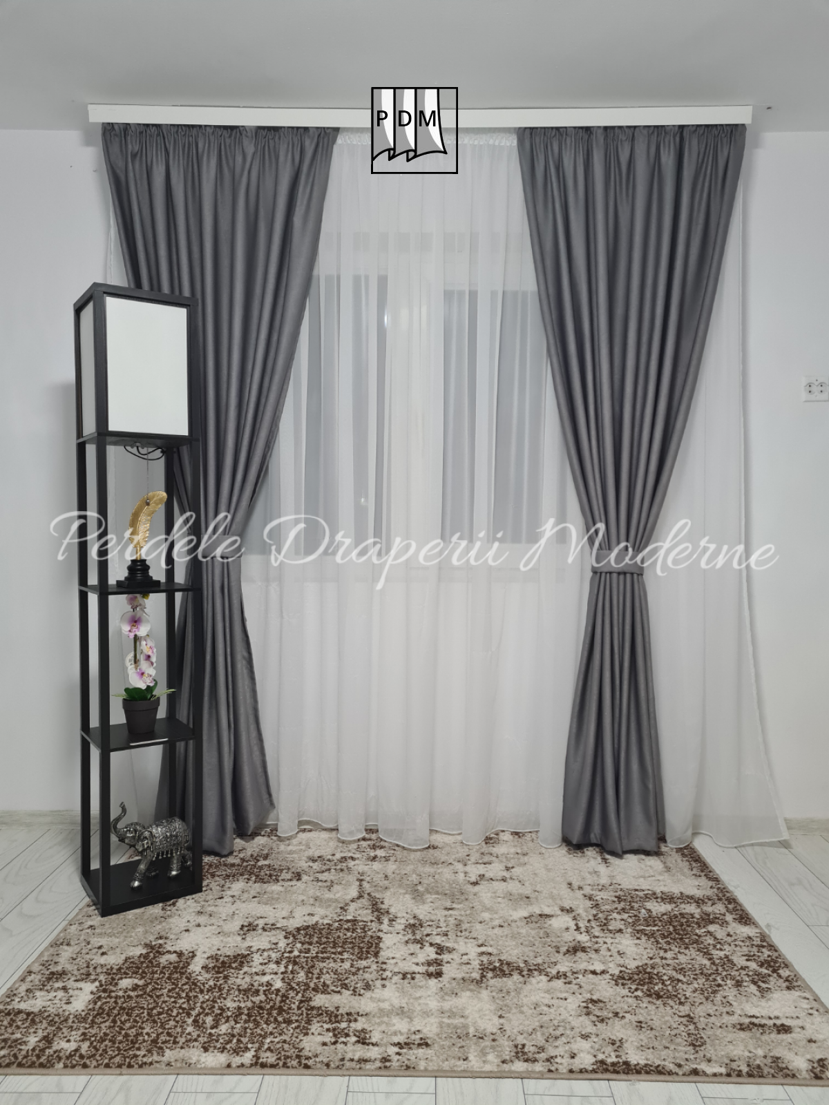 Draperie soft,gri 1 imagine 2