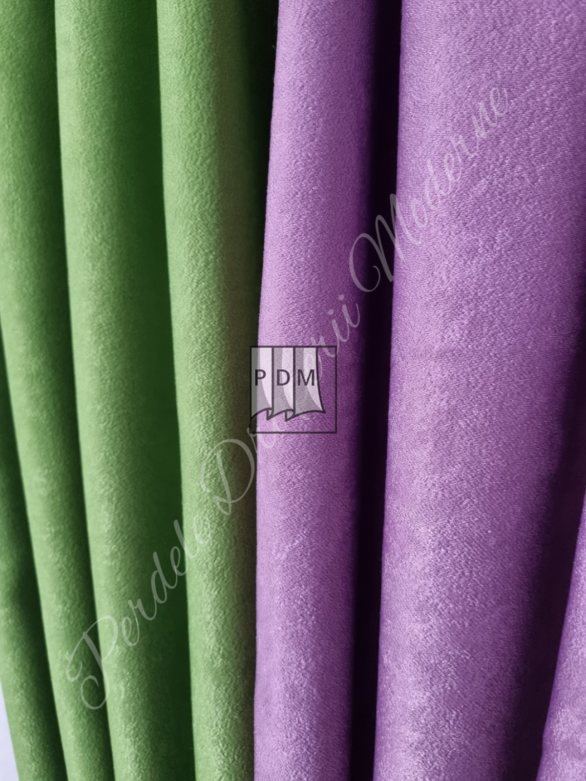 Draperie soft,verde/lila imagine 4