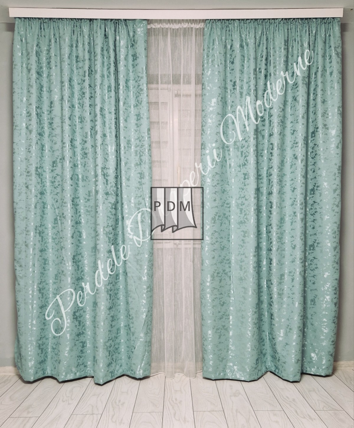 poze Draperie tip nisip, verde menta