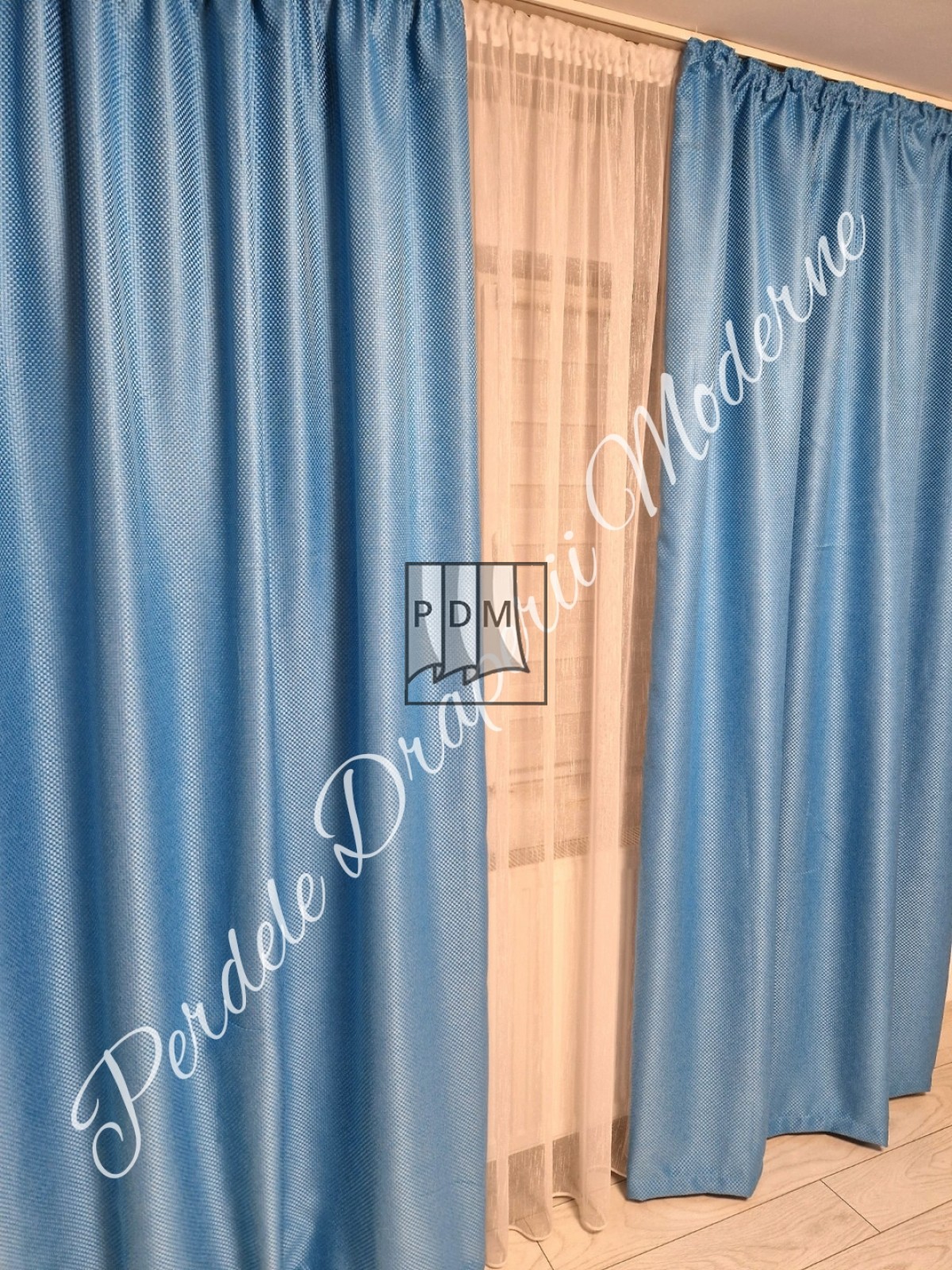 Draperie tip sac, turcoaz imagine 2