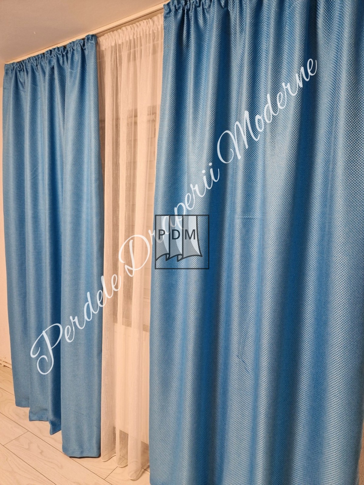 Draperie tip sac, turcoaz imagine 3     