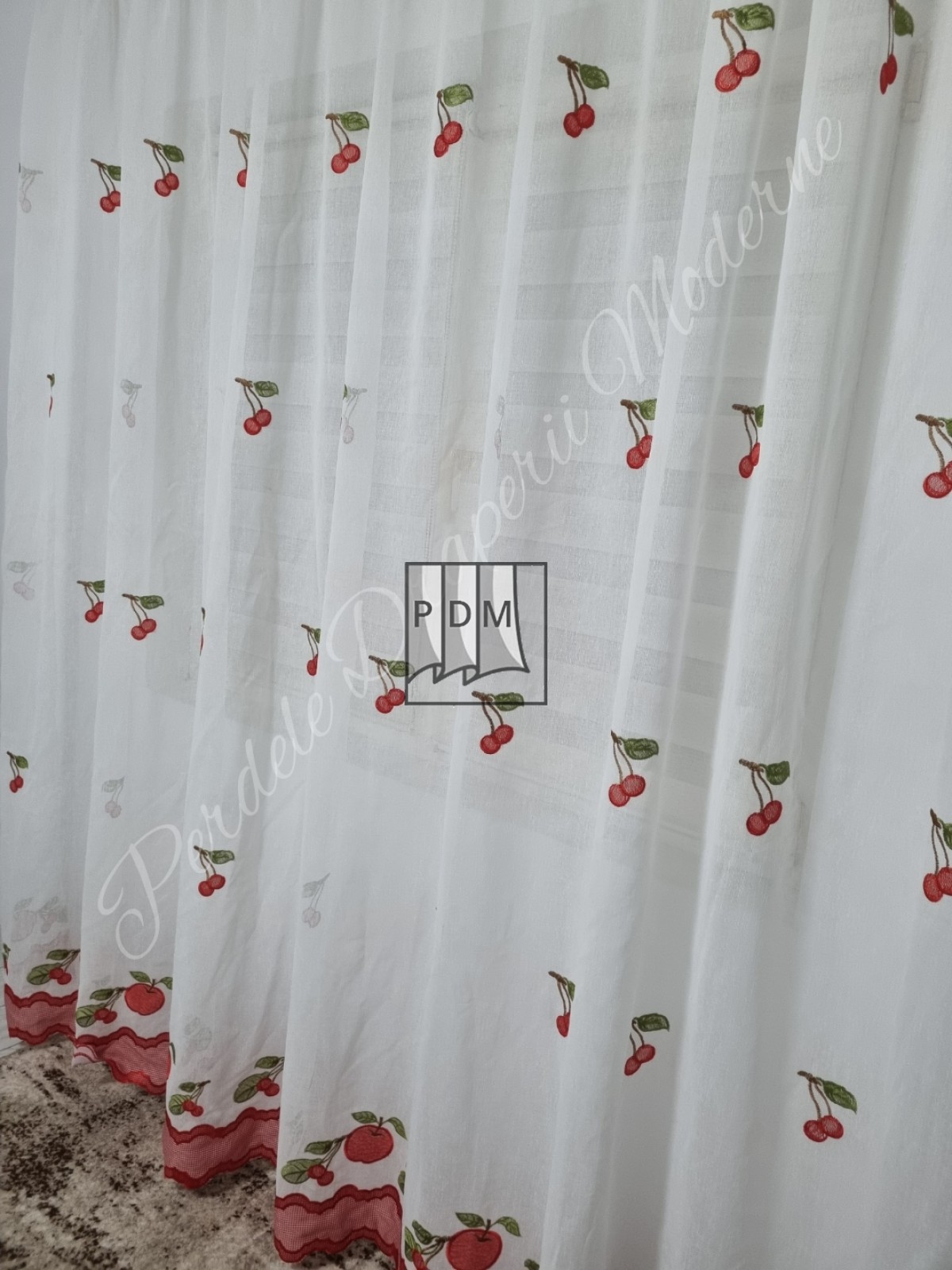 Perdea bucătărie,cireșe imagine 2
