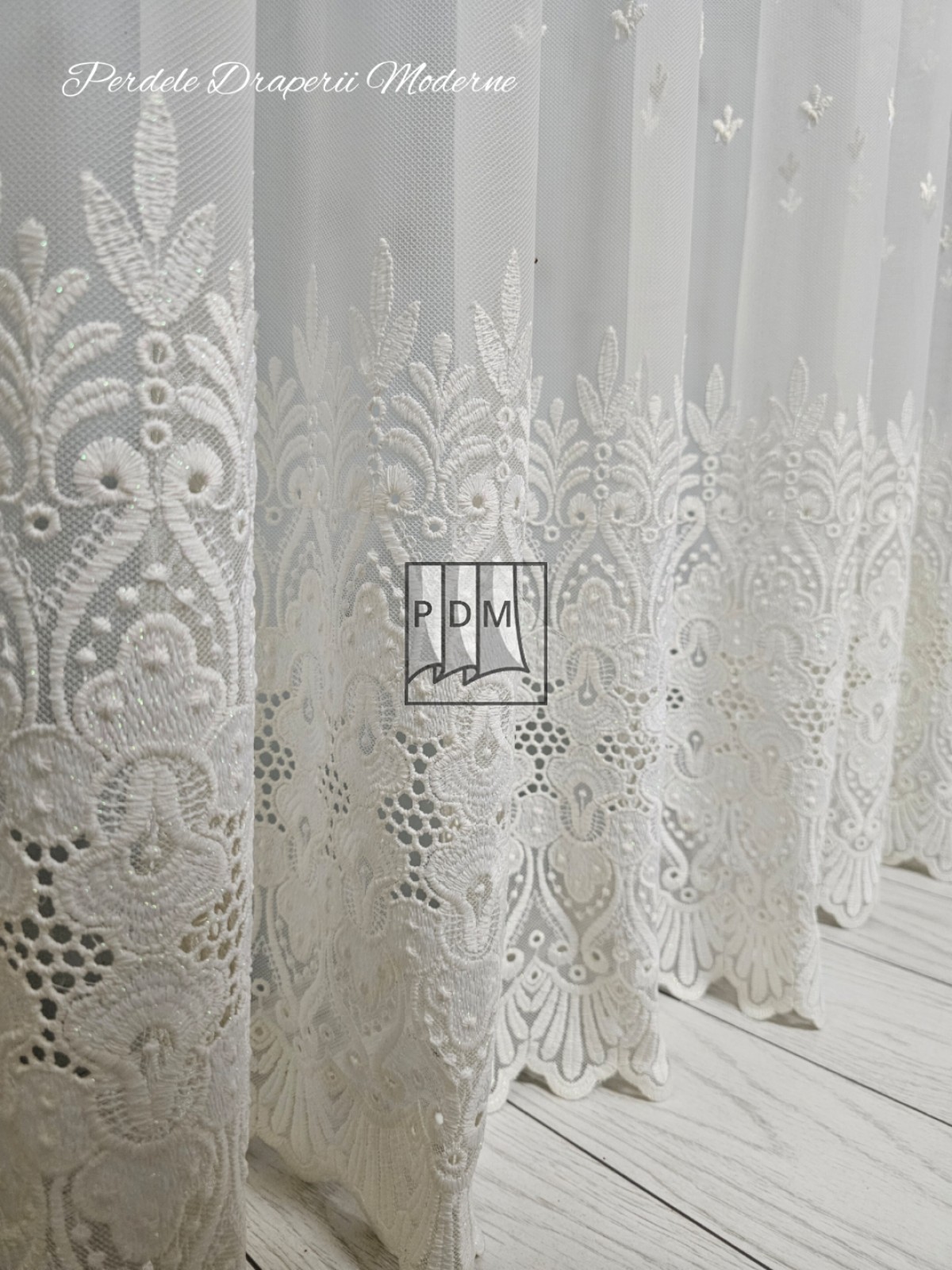 Perdea tulle, crem imagine 4