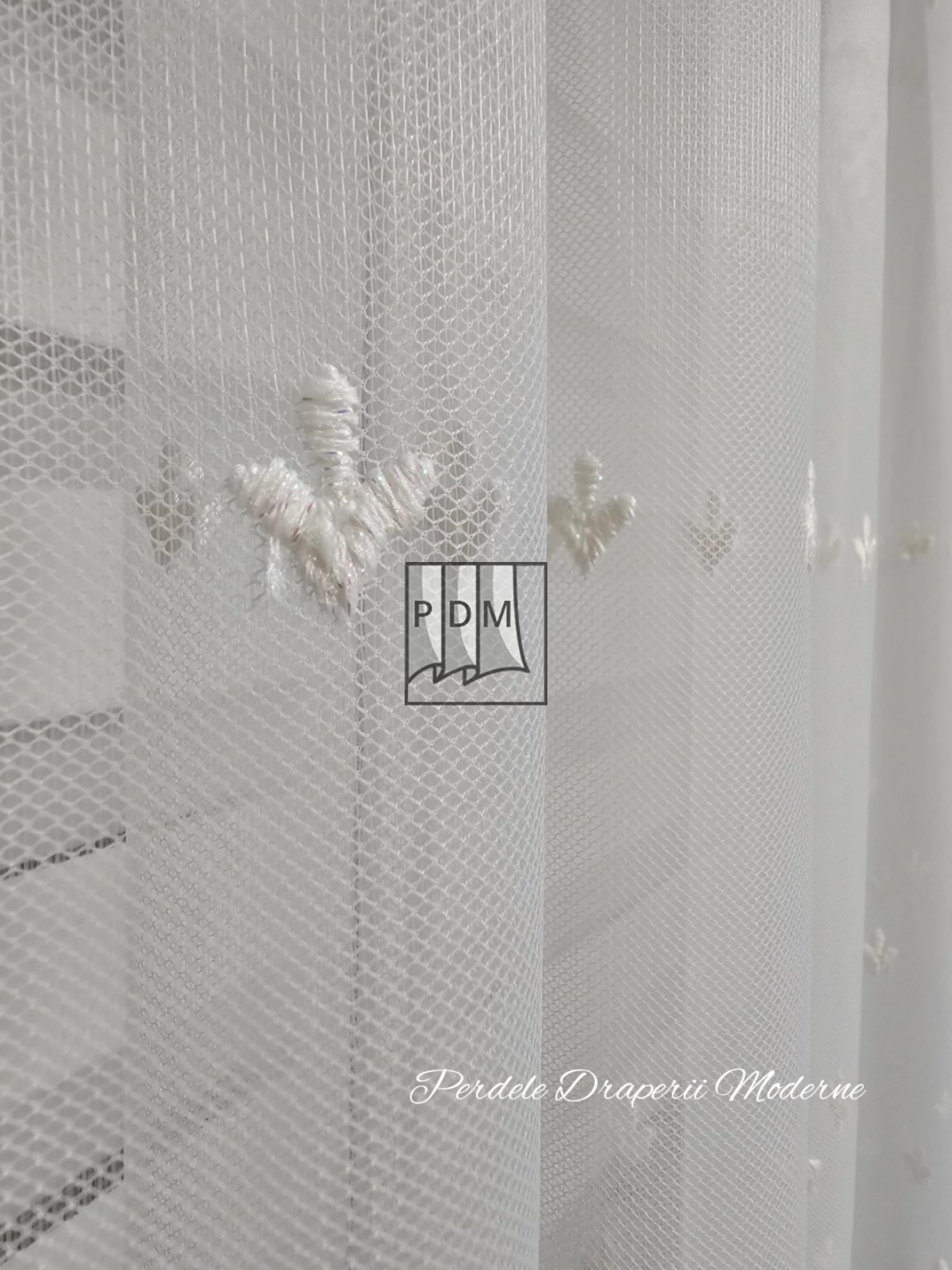 Perdea tulle, crem imagine 5