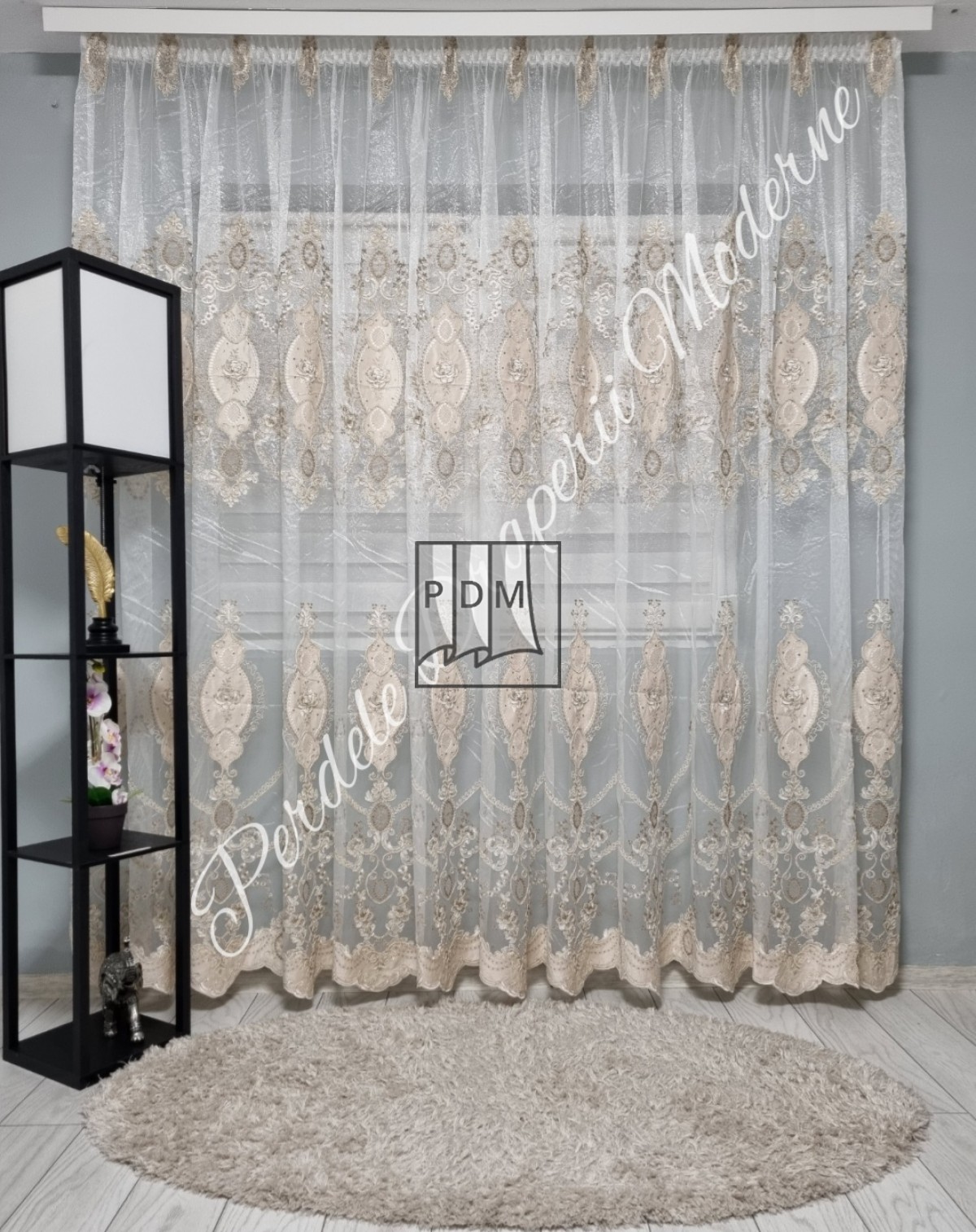 poze Perdea tulle brodat,gama lux,bej