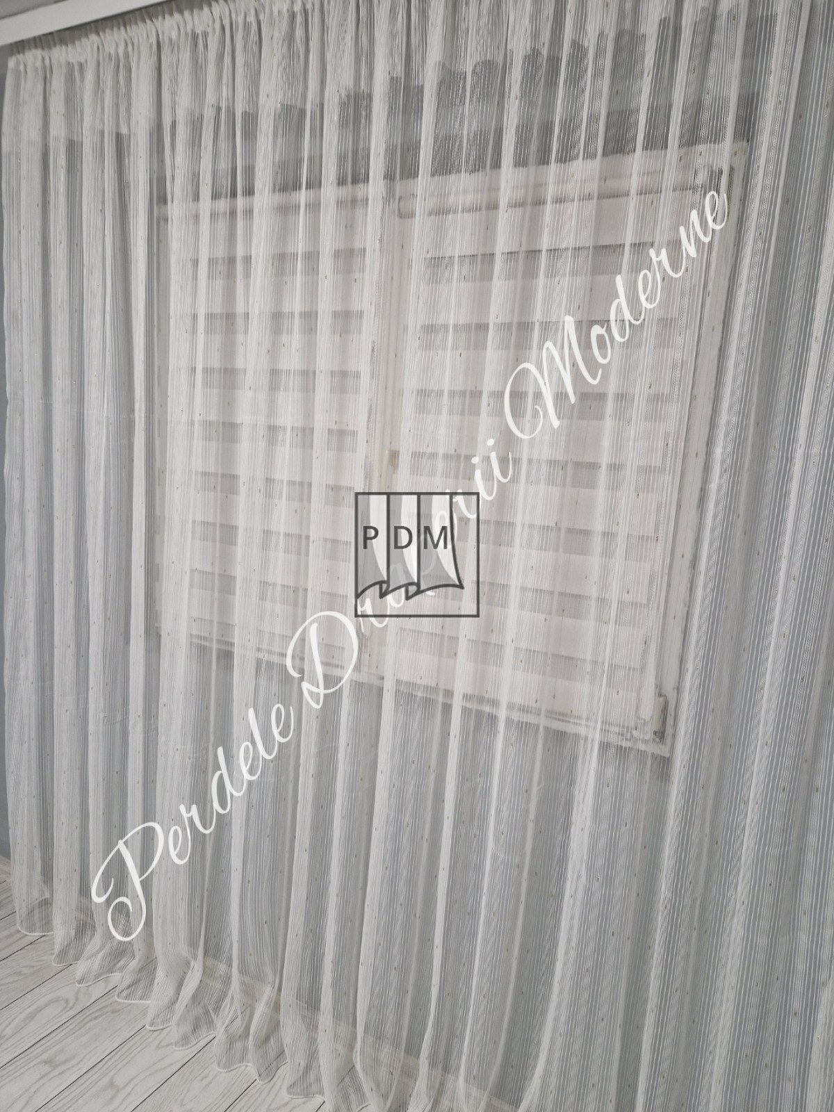 Perdea tulle ivory imagine 2