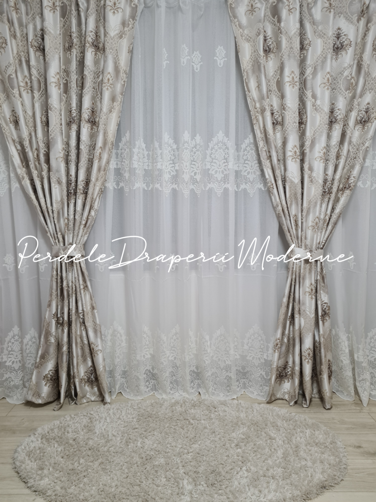 poze Set baroc in cristal,crem