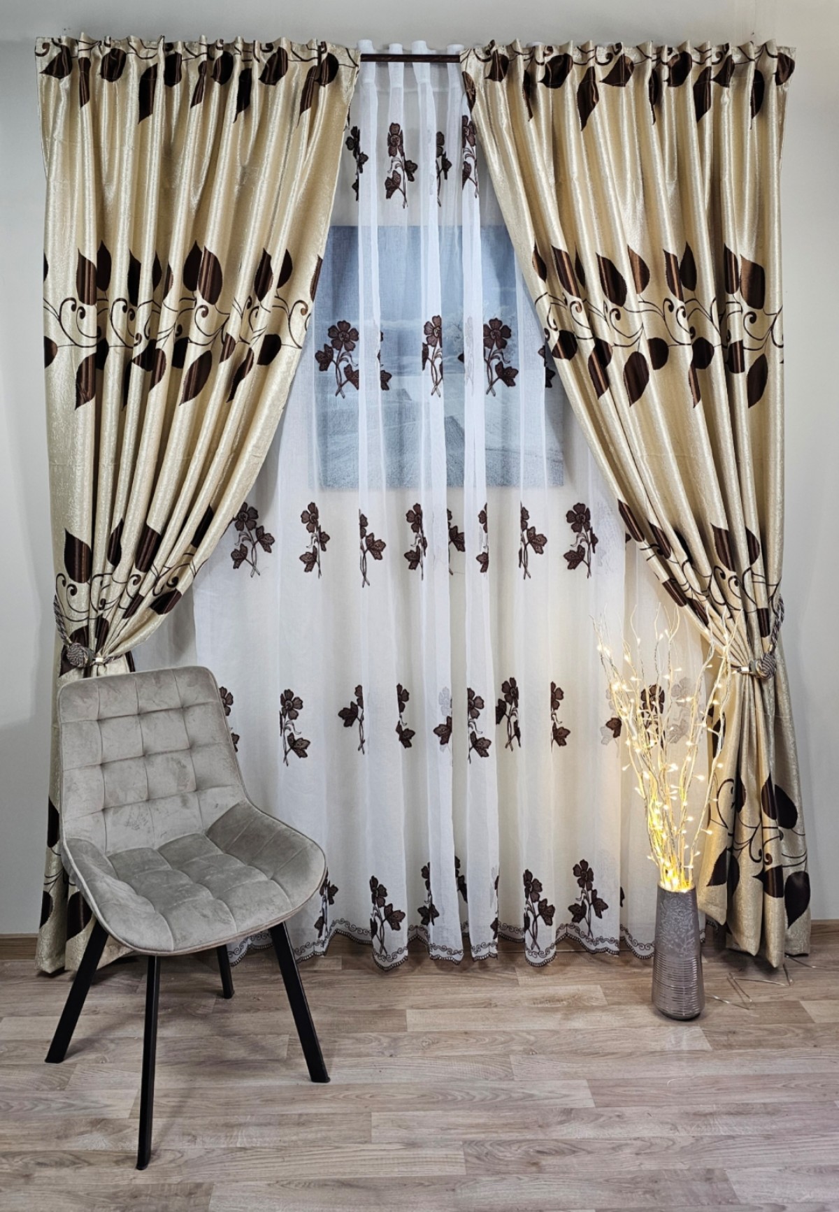 poze Set flori/frunze maro