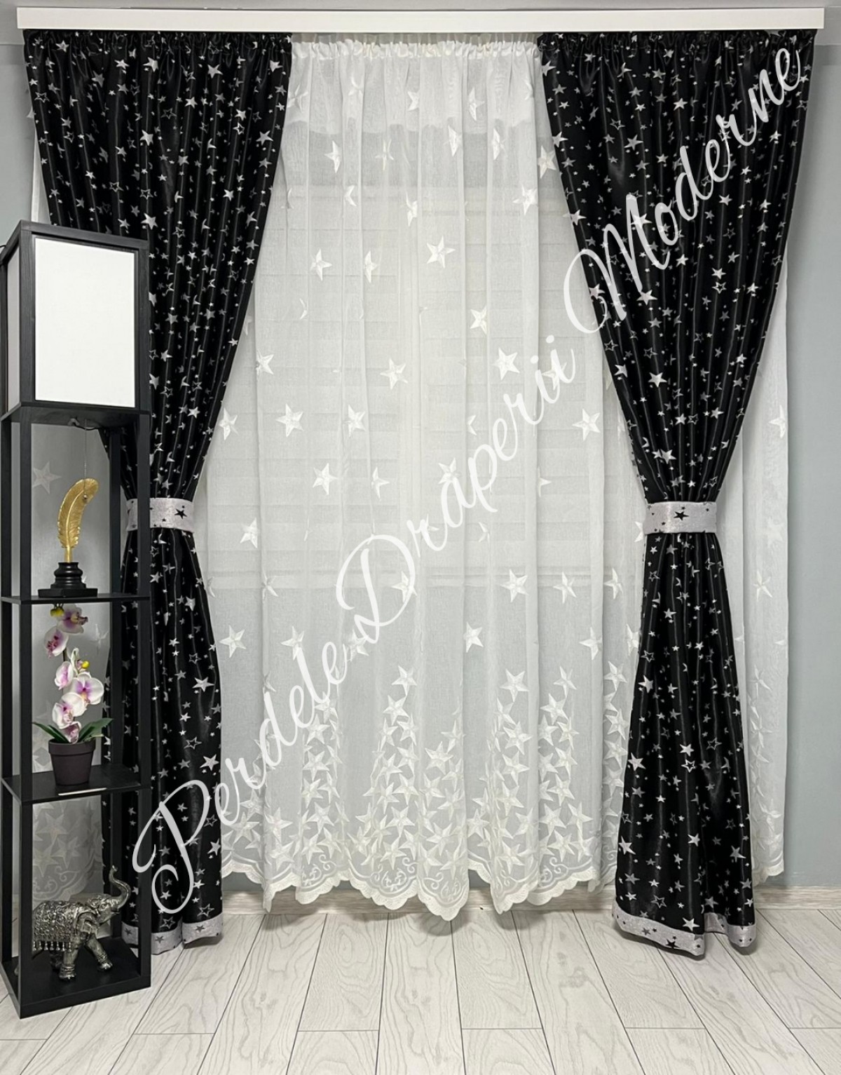 poze Set steluțe alb/negru
